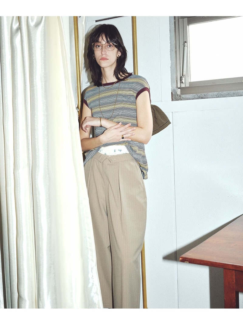 MULTI STRIPE L/S TEE ROSE BUD ローズバッド トップス カットソー・プルオーバー 黄色 青色【貨物輸送無料】[ Fashion]