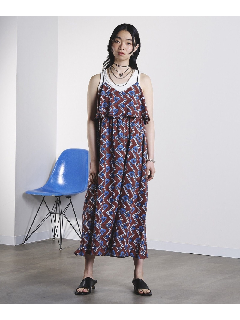 【SALE／10%OFF】HEART PRINT DRESS ROSE BUD ローズバッド 衣装・御召しもの 衣装 赤いこと 赤銅色【RBA_E】【貨物輸送無料】[ Fashion]