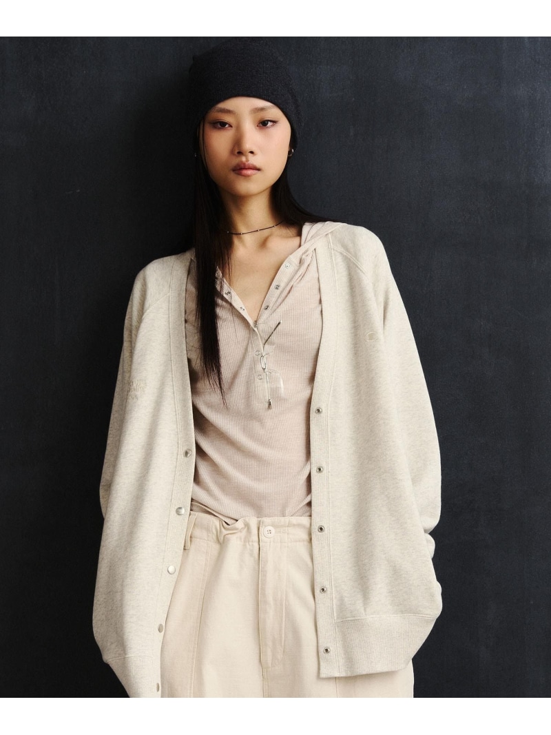SWEAT CARDIGAN ROSE BUD ローズバッド トップス スウェット・トレーナー ブラック【先行予約】*【送料無料】[ Fashion]｜ROSE BUD／ローズバッド