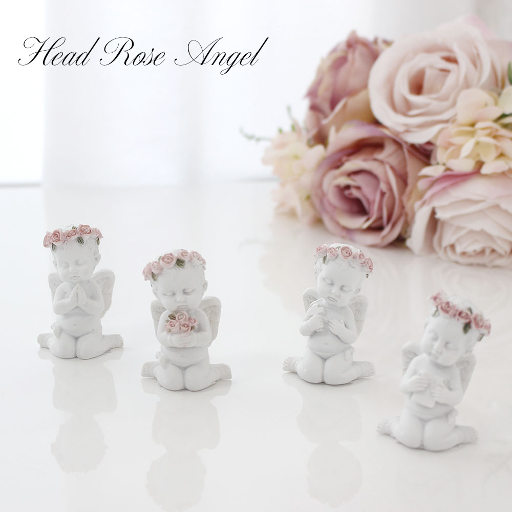 楽天市場】天使 エンジェル 置物 オブジェ ホワイトエンゼル 4点セッ