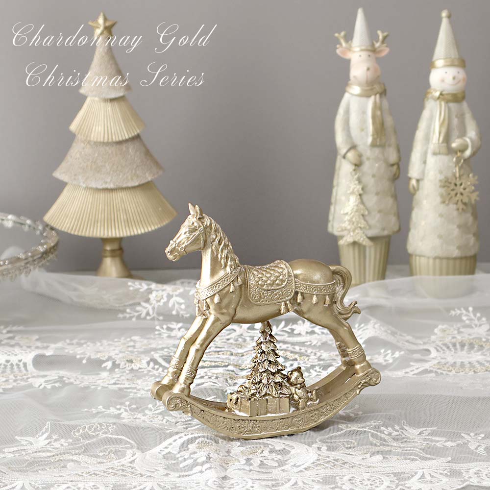 木製馬のロッキングホースクリスマス飾りオルゴール クリスマスオーナメント ロッキングホース オーナメント 馬 クリスマス