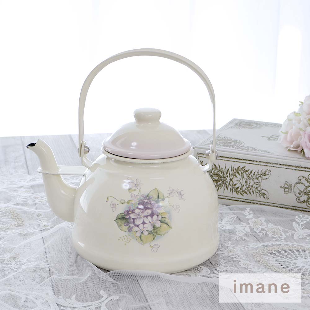 楽天市場】レトロケトル 1.5L エマ イマン ホーロー 琺瑯 日本製