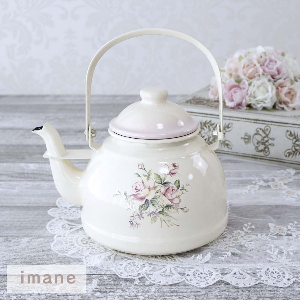 楽天市場】レトロケトル 1.5L エマ イマン ホーロー 琺瑯 日本製