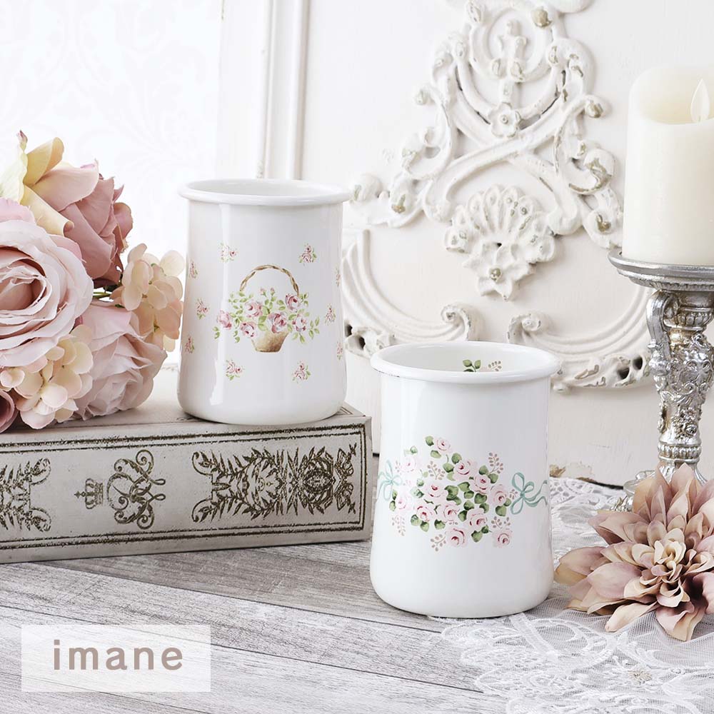 楽天市場】マニー Many ローズ コランダートレー ホーロー琺瑯 日本製