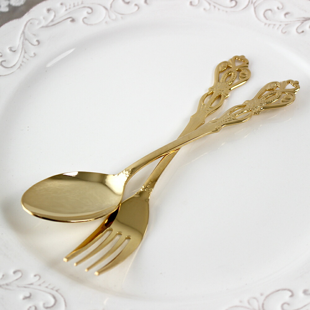 楽天市場】デザートスプーン デザートフォーク ローズカトラリー