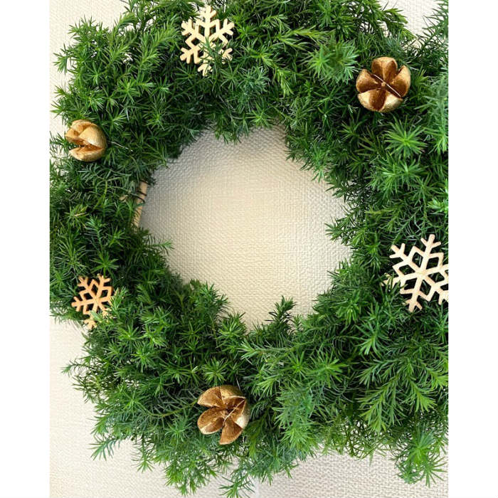 コニファーグリーンと木ノ実のクリスマスリース✴︎冬リース Workshop：コニファーのクリスマスリース【 2023年11月23日（木