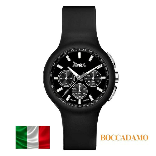 ボッカダーモ イタリア 腕時計 メンズ ブランド クロノグラフ ブラック シリコンベルト 防水 41mm 男女兼用 男性 女性 記念日 誕生日 父の日 Boccadamo BM004 ギフト プレゼント カジュアル 人気 スポーツ 【メーカー2年保証】|セレクトショップ Pualani Dolce