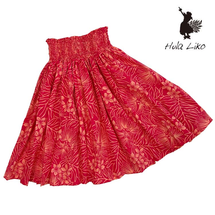 フラ　パウスカート　赤　ハイビスカス　ハンドメイド　綿100%　ゴム入れ替え可 楽天市場】＼期間中ポイント5倍！／(赤86) パウスカート 赤 フラダンス
