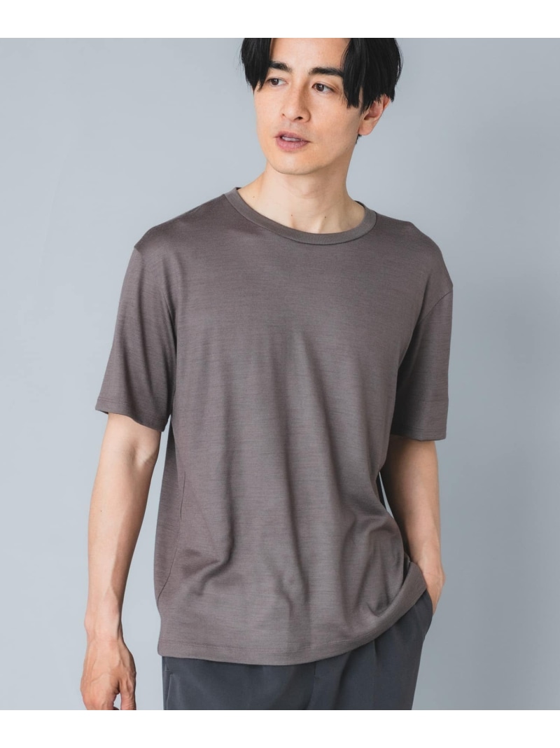 『マシンウォッシャブル』『XL大いさあり』ハイクオリティショートスリーブウールティーシャツ URBAN RESEARCH ROSSO アーバンリサーチロッソ トップス カットソー・ティーシャツ 米国海軍 薄墨色 黒いこと【貨物輸送無料】[ Fashion] メンズファッション-Tシャツ・カットソー