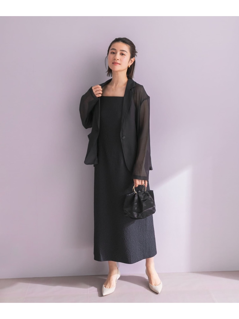ジャケットsetジャガードドレス URBAN RESEARCH ROSSO アーバンリサーチロッソ ワンピース・ドレス ワンピース ブラック【送料無料】[ Fashion]