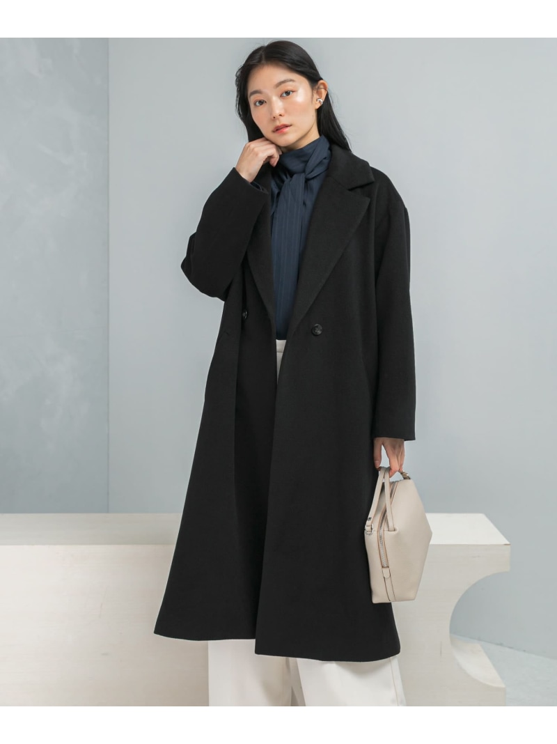 【SALE／30%OFF】カシミヤビーバーチェスターコート URBAN RESEARCH ROSSO アーバンリサーチロッソ ジャケット・アウター チェスターコート ブラック【RBA_E】【送料無料】[ Fashion]