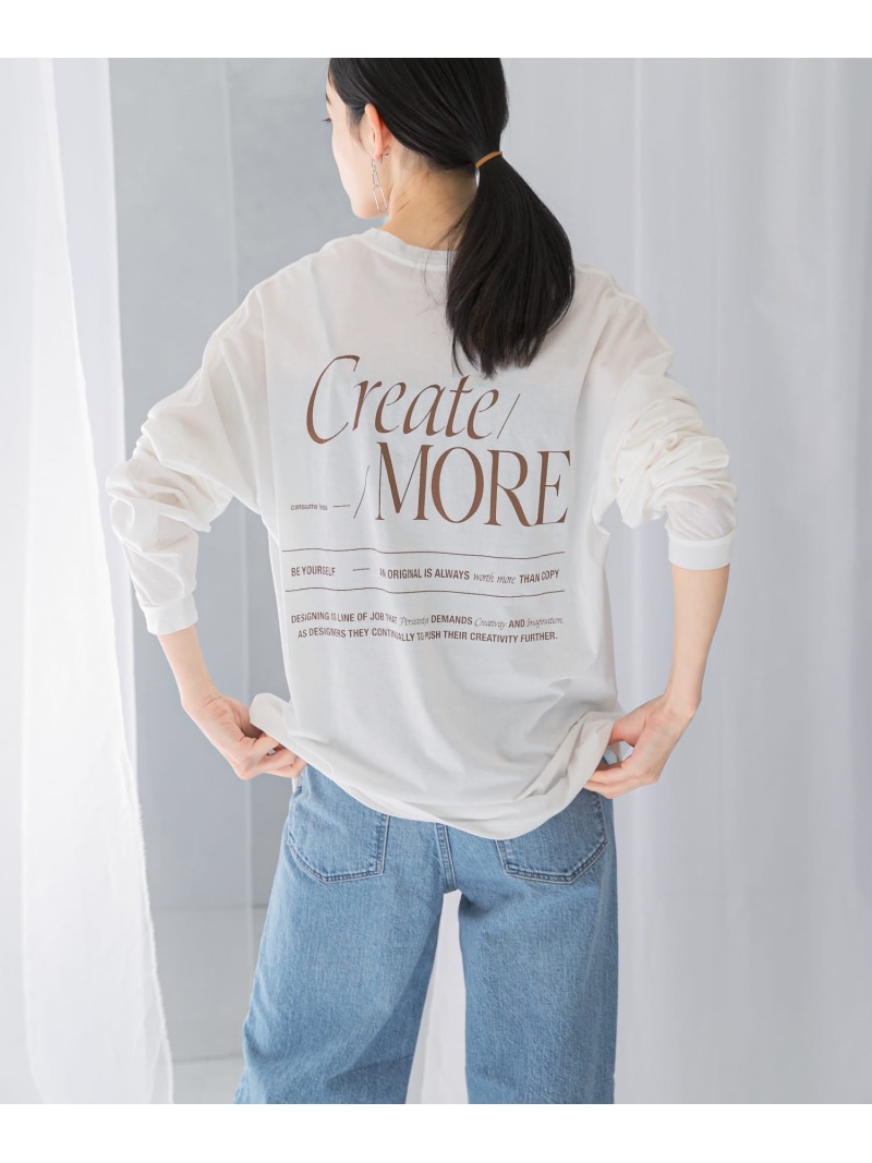 PROTAGONISTA Create/MORE Long T-shirts URBAN RESEARCH ROSSO アーバンリサーチロッソ トップス カットソー・ティーシャツ 白いこと【貨物輸送無料】[ Fashion] Tシャツ・カットソー-トップス-レディースファッション
