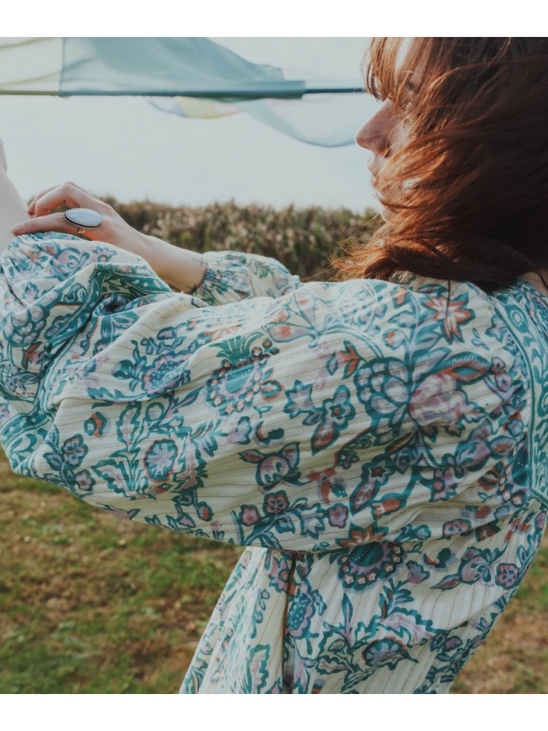 sara mallika PAISLEY FLOWER PRINT DRESS URBAN RESEARCH ROSSO アーバンリサーチロッソ ワンピース・ドレス ワンピース グリーン【先行予約】*【送料無料】[ Fashion] 20,790円