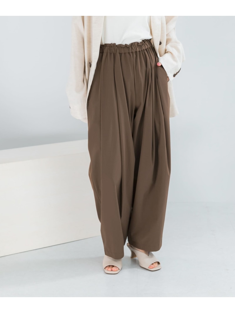 ELENDEEK EASY TUCK COCOON PANTS URBAN RESEARCH ROSSO アーバンリサーチロッソ パンツ その他のパンツ ホワイト ブラウン ブラック グリーン【送料無料】[ Fashion]