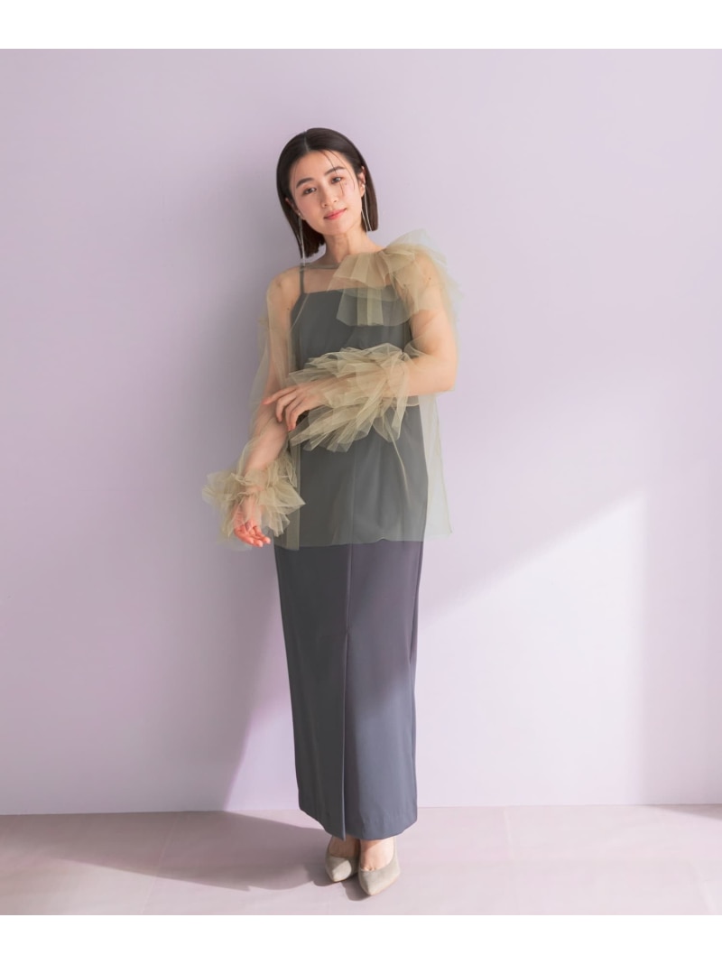ANDRESD BLOOMING TULLE DRESS URBAN RESEARCH ROSSO アーバンリサーチロッソ ワンピース・ドレス ワンピース ブラック グリーン【送料無料】[ Fashion]