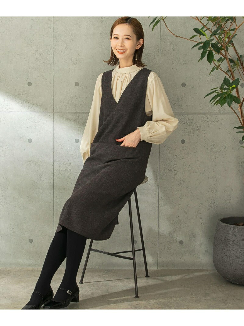 WEB限定 UR TECH ツイードジャンパーワンピース Rakuten アーバンリサーチロッソ Fashion ブラウン ブラック  その他のワンピース ドレス ROSSO ワンピース