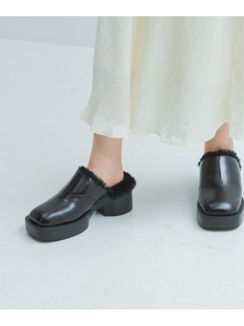 【SALE／50%OFF】ALM. VIVLOS LEATHER MULES URBAN RESEARCH ROSSO アーバンリサーチロッソ シューズ・靴 その他のシューズ・靴 ブラック【RBA_E】【送料無料】[ Fashion]