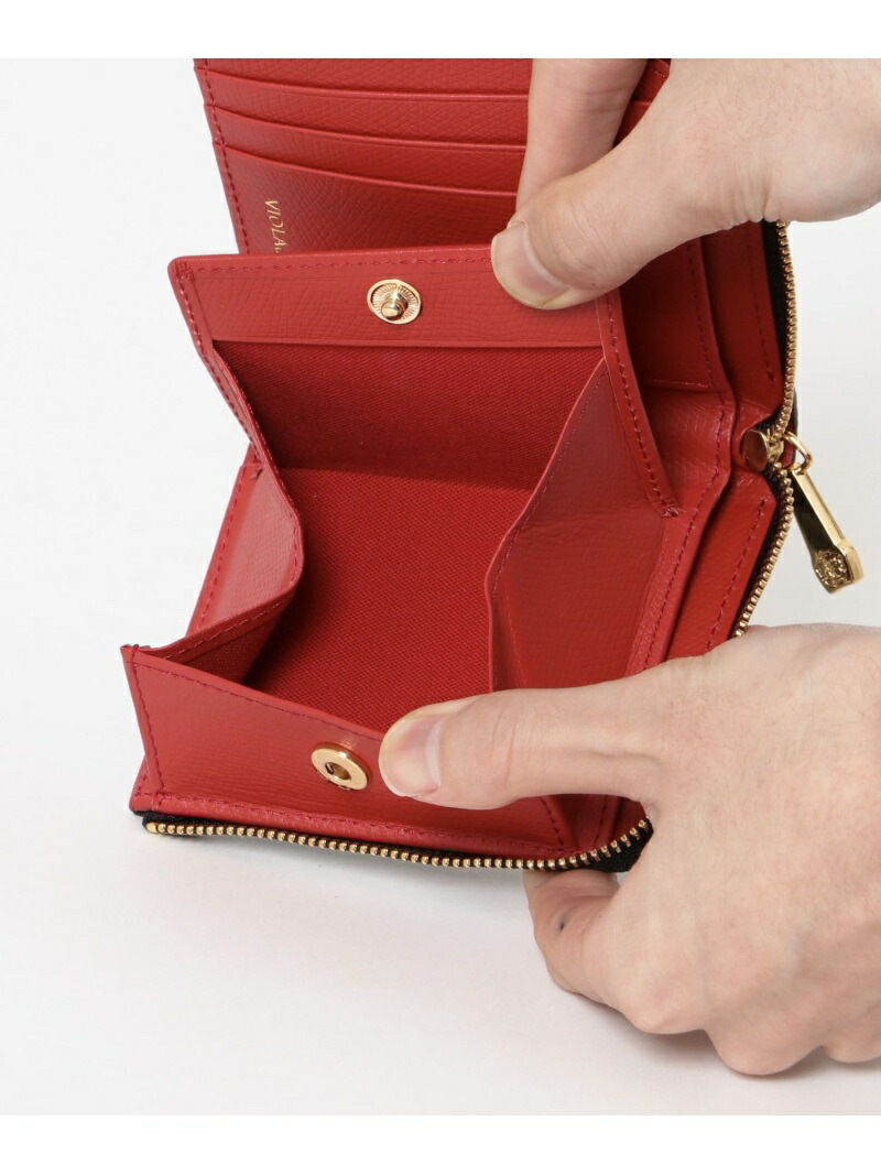 Violad Oro Porta 二つ折りl字型ウォレット アーバンリサーチロッソ Rosso
