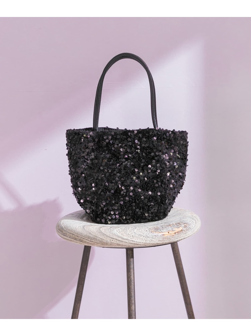 2WAY spangle bag URBAN RESEARCH ROSSO アーバンリサーチロッソ バッグ その他のバッグ ブラック シルバー【送料無料】[ Fashion]
