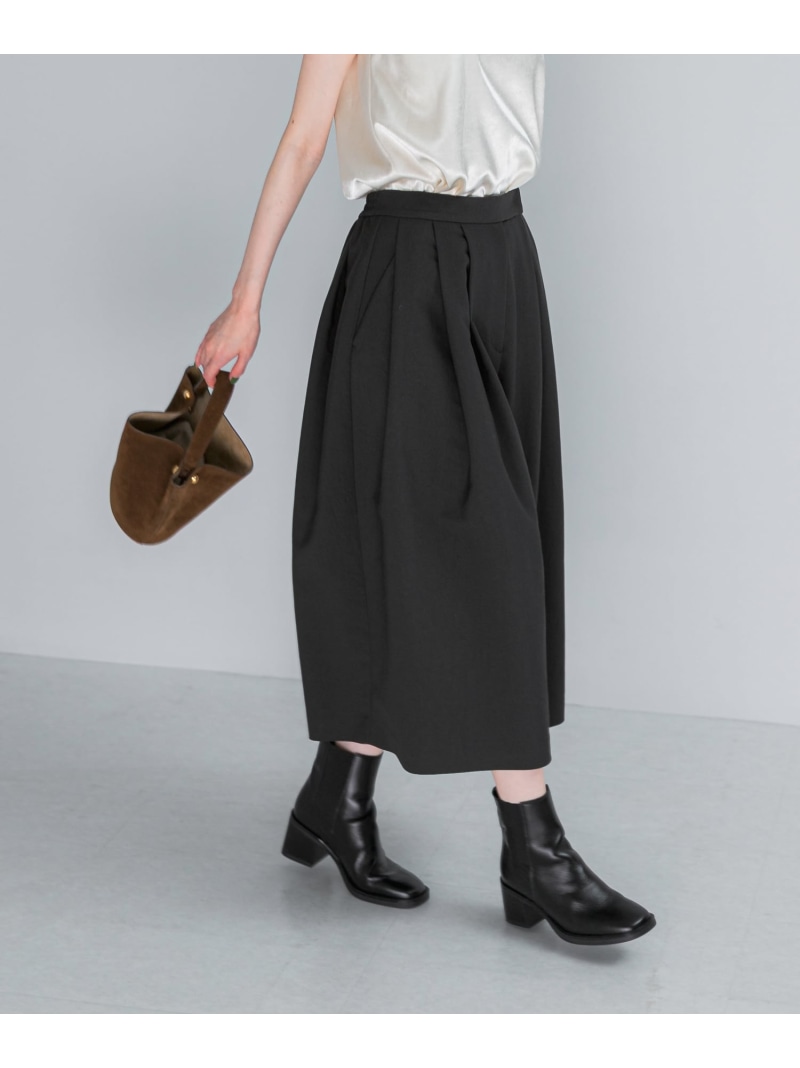 【SALE／50%OFF】ダブルクロスフォルムタックパンツ URBAN RESEARCH ROSSO アーバンリサーチロッソ パンツ その他のパンツ ホワイト グレー【RBA_E】【送料無料】[ Fashion]｜URBAN RESEARCH ROSSO／ロッソ