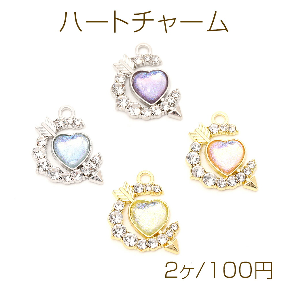 桂花楼 ストーンつきハートチャーム ストラップ m13676.jpg
