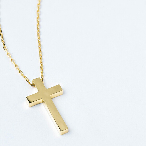 ネックレス クロス レディース カフス 18金 蝶 バタフライ K18 ゴールド ピアス シンプル プレート L Cross 十字架 18k ロング ペンダント 女性 彼女 クロスネックレス 人気 誕生日 プレゼント アクセサリー ブランド 40cm 50cm 60cm ネックレス 日本製 クリスマス