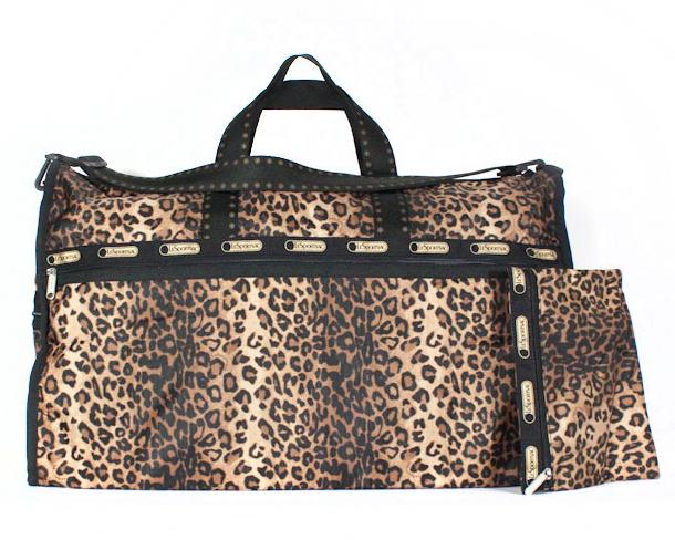 Rosy Cats Lesportsac エクストララージウィークエンダー Lesportsac エクストララージウィークエンダー Extra Large Weekender 7286 D178 Cheetah Cat チーターキャット Boston Bag Leopard Pattern Hail