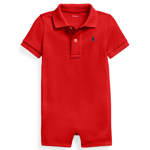 ポロ ラルフローレン ベビー服 Polo Ralph Lauren ラルフ ショートオール 赤 カバーオール ベビー ロンパース パジャマ 男の子 女の子 赤ちゃん かわいい おしゃれ おすすめ 誕生日プレゼント プレゼント ブランド 人気 孫 出産祝い ギフト 贈り物 お祝い