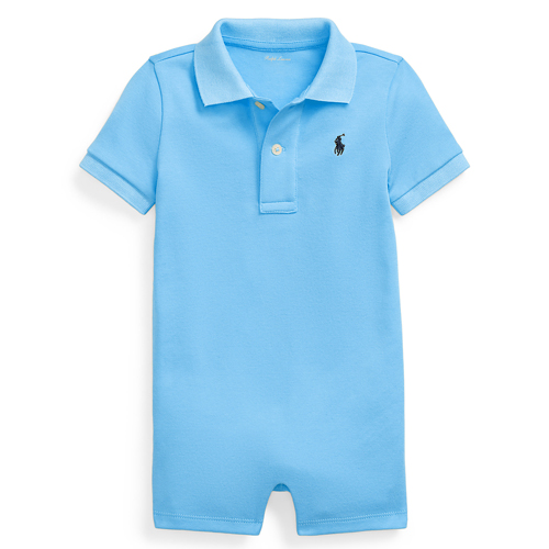 ポロ ラルフローレン ベビー服 Polo Ralph Lauren ラルフ ショートオール ブルー カバーオール ベビー ロンパース パジャマ 男の子 女の子 赤ちゃん かわいい おしゃれ おすすめ 誕生日プレゼント プレゼント ブランド 人気 孫 出産祝い ギフト 贈り物 お祝い