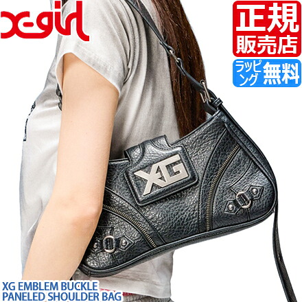 【ラッピング無料】 X-girl [置き目売りわたす店] エックス御姉さん ショルダーバッグ XG EMBLEM BUCKLE PANELED SHOULDER BAG フェイクレザー 合皮 象徴 バックル 御徒面子 表どおりブランド名 レディース 分かりやすい かっこいい 愛くるしげ 今めかしい 一般受け ブランド名 差し上げ物 意中の女