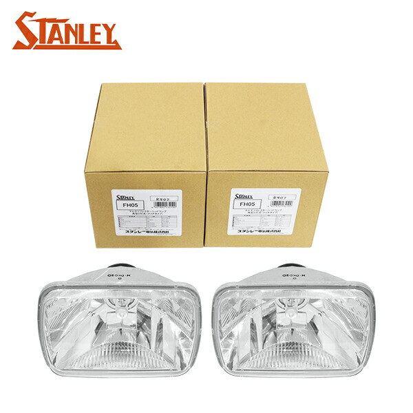 【送料無料】 スタンレー電気 マルチリフクター ヘッドランプ 角型 2灯 クリア FH-05 STANLEY ヘッドライト MR2 スープラ トレノ RX-7 FC3S 180SX RS13 RPS13 自動車 交換用