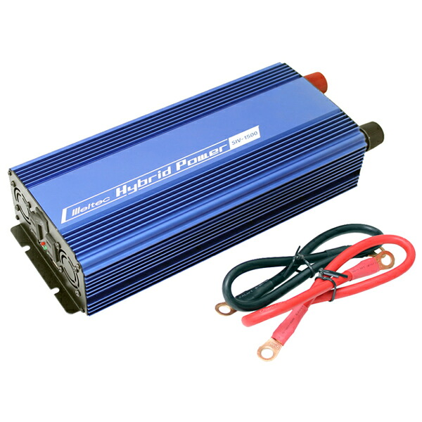 【送料無料】 大自工業 メルテック USB&コンセント DC12V 1500W SIV-1500 バッテリー直接電源 ACコンセント2口 USBポート2口|Acv エーシーブイ