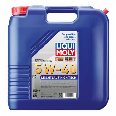 【送料無料】 LIQUI MOLY リキモリ ライヒトラウフハイテック 5W40 20L 20927 エンジンオイル 5W-40 20L 20リットル Leichtlauf High Tech ライヒトラウフハイテック ガソリン/ディーゼル用