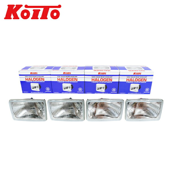 Koitoハロゲンヘッドランプ 24V 角形4灯式　外側　2個セット Koitoハロゲンヘッドランプ 24V 角形4灯式 外側 2個セット Koito