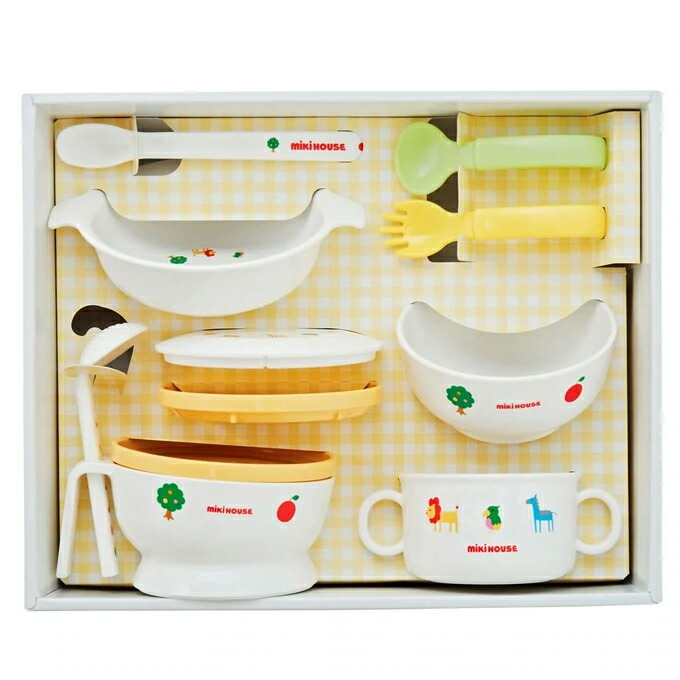 新登場贈り物におすすめ出産祝い&お食い初めのプレゼントに最適です。ミキハウステーブルウェアセット離乳食に便利なベビー食器セット【smtb-td】【P10】【楽ギフ_包装】【楽ギフ_のし】【楽ギフ_のし宛書】【楽ギフ_メッセ入力】
