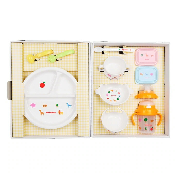 新登場贈り物におすすめ出産祝い&お食い初めのプレゼントに最適です。ミキハウスファーストテーブルウェアセット離乳食に便利なベビー食器セット【smtb-td】【RCP】SS10P02dec12【楽ギフ_包装】【楽ギフ_のし宛書】【楽ギフ_メッセ入力】