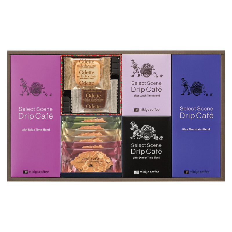 三喜屋珈琲 セレクトシーンドリップコーヒー&モロゾフ焼菓子詰合せドリップコーヒー お菓子 洋菓子 珈琲 内祝 ギフ プレゼント 贈答 挨拶 結婚 快気 出産祝 お返し インスタントコーヒー [ お祝い返し 母の日 父の日 ] 【ラッピング メッセージカード 無料】 のし包装