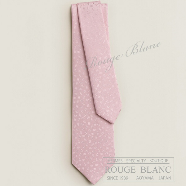 【エルメス/タイ/HERMES/絹地/新品】エルメス タイ ”ファソネ・マイヨン” ギモーヴ 絹地 【新品】HERMES Tie ”Faconnee Maillons” Guimauve 【NEW】