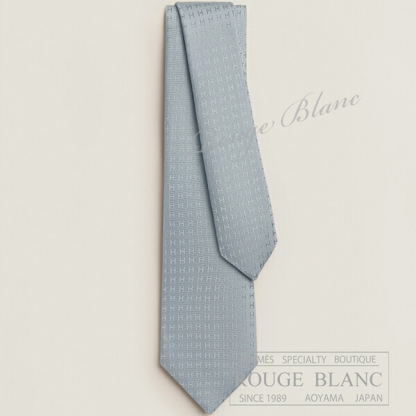 【エルメス/タイ/HERMES/絹地/新品】エルメス タイ ”ファソネH” グリグラシエ 絹地 【新品】HERMES Tie ”Faconnee H” Gris glacier 【NEW】