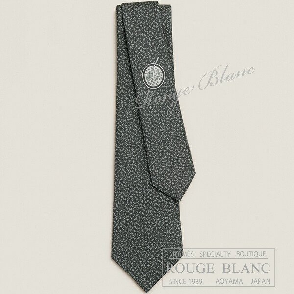 【エルメス/タイ/HERMES/絹地/新品】エルメス タイ ”吸いものH” グリペール 絹地 【新品】HERMES Tie ”Soup\u0027H” Anthracite×Gris clair 【NEW】