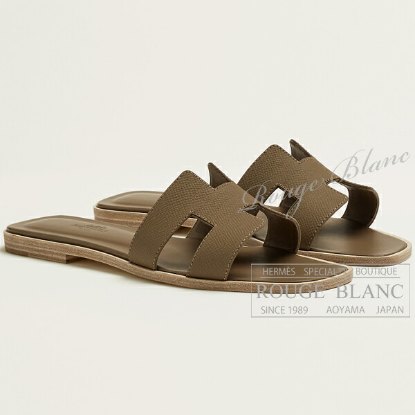 エルメス サンダル ”オラン” エトゥープ #37 【新品】HERMES Sandal \