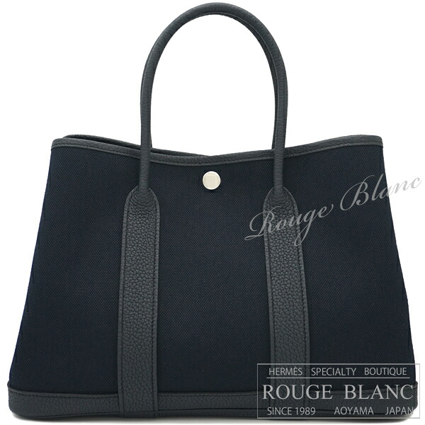【エルメス/ガーデンパーティ/新品/ガーデンパーティTPM/HERMES】エルメス ガーデンパーティTPM/30 ブルーインディゴ トワルミリタリー×ネゴンダ 【新品】 HERMES Garden Party TPM/30 Bleu indigo Toile Military×Negonda 【NEW】|ルージュブラン青山