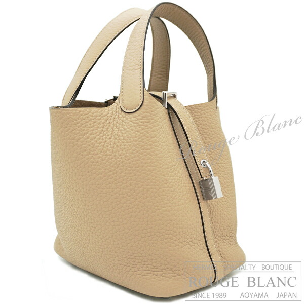 【エルメス/ピコタンロック/ピコタン/HERMES/新品/御徒面子】エルメス ピコタン鍵を掛けるPM/18 トレンチ トリヨンクレマンス しろがね色金具 【新品】HERMES Picotin lock PM/18 Trench Taurillon Clemence Silver Buckle【NEW】