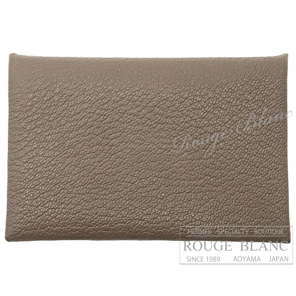 【エルメス/カルヴィ/歌留多容れもの/名刺入れ/HERMES/新品/エトゥープ/薄墨色】エルメス カルヴィ 歌留多容れもの 名刺入れ エトゥープ シェーヴル【新品】HERMES Calvi Cardcase Etoupe Chevre【NEW】