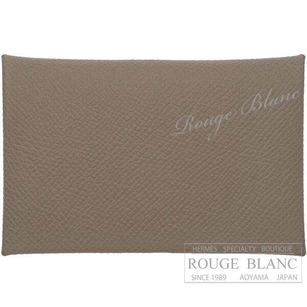 こんにちワン☆ カードケース カルヴィ ヴェルソ エトゥープ HERMES エルメス カードケース CALVI VERSO カルヴィ ヴェルソ