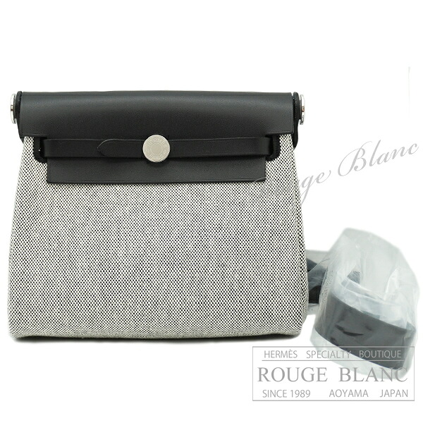 【エルメス/叫びごえ御徒面子/HERMES/新品】エルメス エールバッグ・ジップ20 ルトゥルネ 黒いこと×エクリュ トワルアッシュヴァイキング×ヴァッシュハンター しろがね色金具 【新品】Herbag Zip 20 Black×Ecru Toile×Vache Hunter Silver Buckle 【NEW】