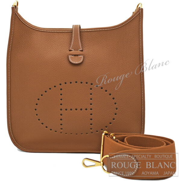 【エルメス/エヴリン/エブリン/HERMES/新品/バッグ】エルメス　エヴリン3　PM/29　ゴールド　トリヨンクレマンス　ゴールド金具　【新品】 Hermes Evelyne3 PM/29 Gold Taurillon Clemence Gold Buckle 【NEW】｜ルージュブラン青山