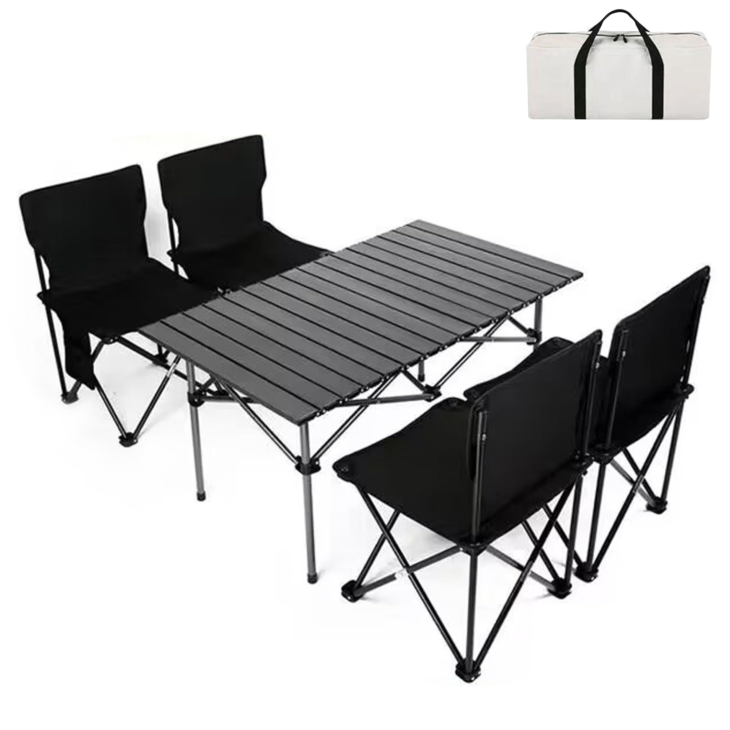 【送料無料】アウトドア テーブル チェア セット キャンプ テーブル57cm&times;95cm&times;50cm ピクニックテーブル 超軽量 折り畳み 組立簡単 収｜Rougeスポーツショップ店