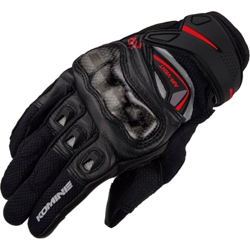 【送料無料】[コミネ] バイク用 グローブ カーボンプロテクトレザーメッシュグローブ ブラック 2XL GK-224 春夏秋向け メッシュ素材 プ｜Rougeスポーツショップ店