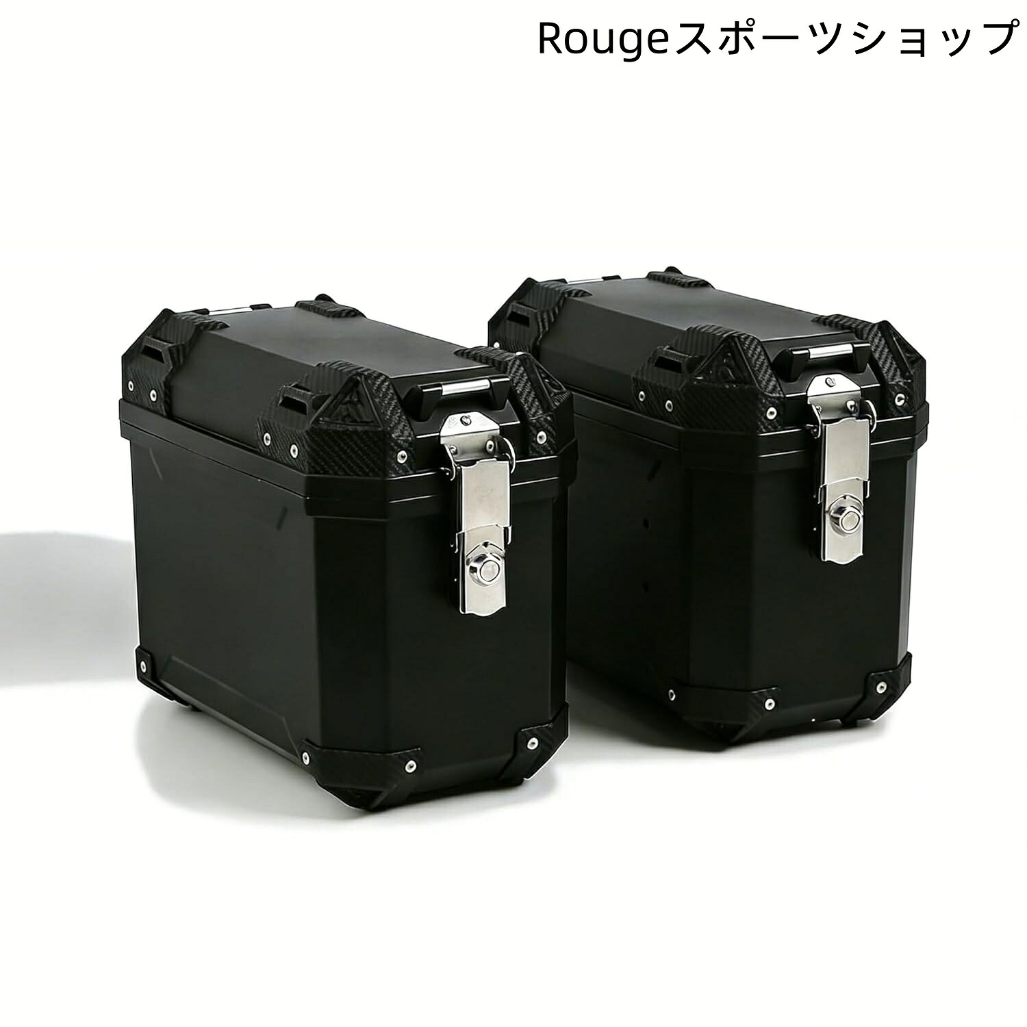 【送料無料】Rockykey サイドボックス リアトランク リアボックス トップケース 高強度ポリプロピレン 防水 防犯対策 ブラック 30リット｜Rougeスポーツショップ店